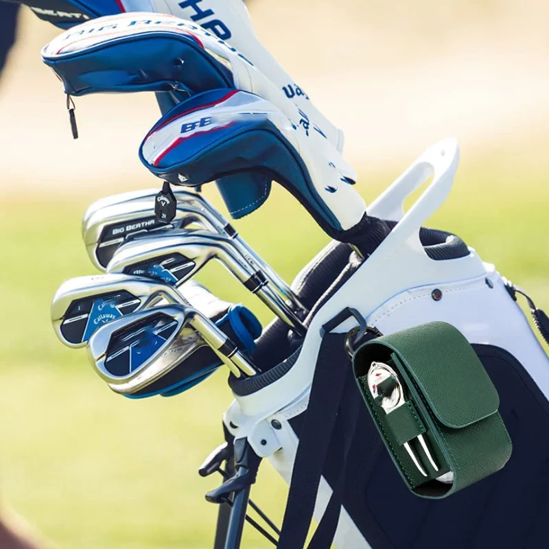 Golf Ball Bag Practical Portable Golf Ball Case Waist Holder Bag Hook Clip Holding Balls Tees Storage Pouch