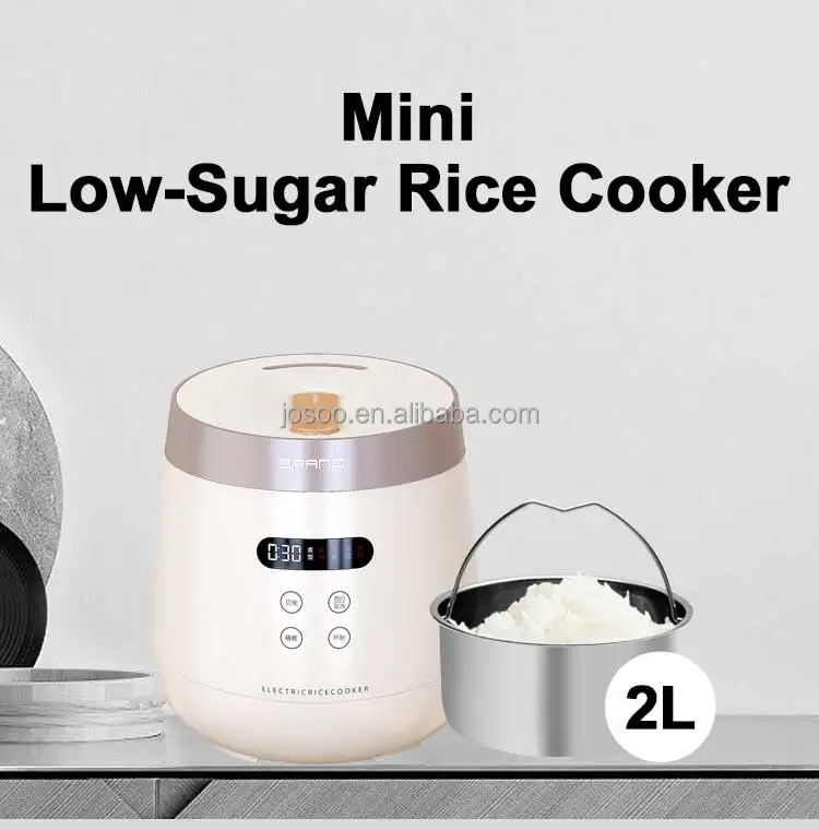 1L Electric Rice Cooker & Hot Pot 400W Power Korean Style Josoo Oem 110V Mini Rice Cooker for Small Families and Students