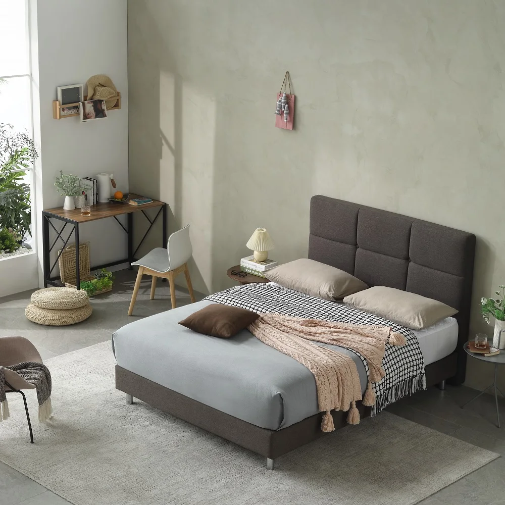 Wholesale Cheap Classic Platform Fabric Wooden Double Full Twin King Size Bed