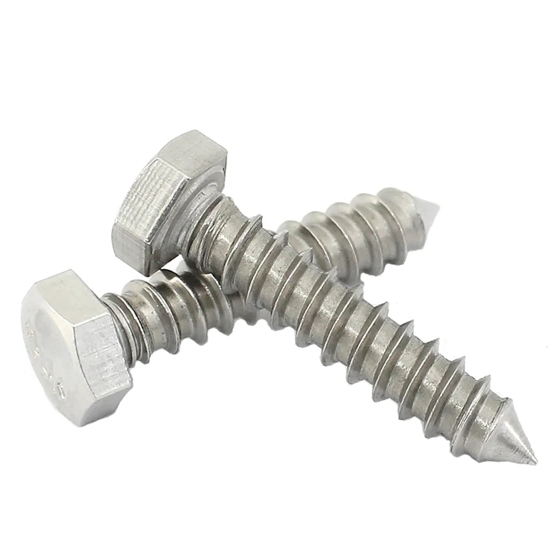 China Manufacturer ss304 Hexagon Head Wood Screws DIN571 Wood Screws