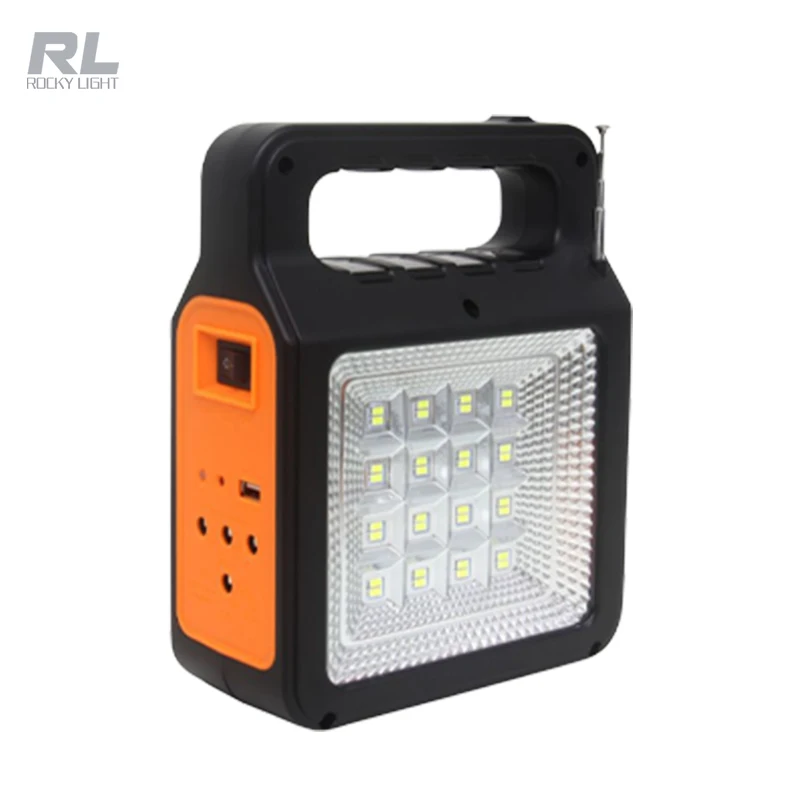 Solar portable emergency radio lamp