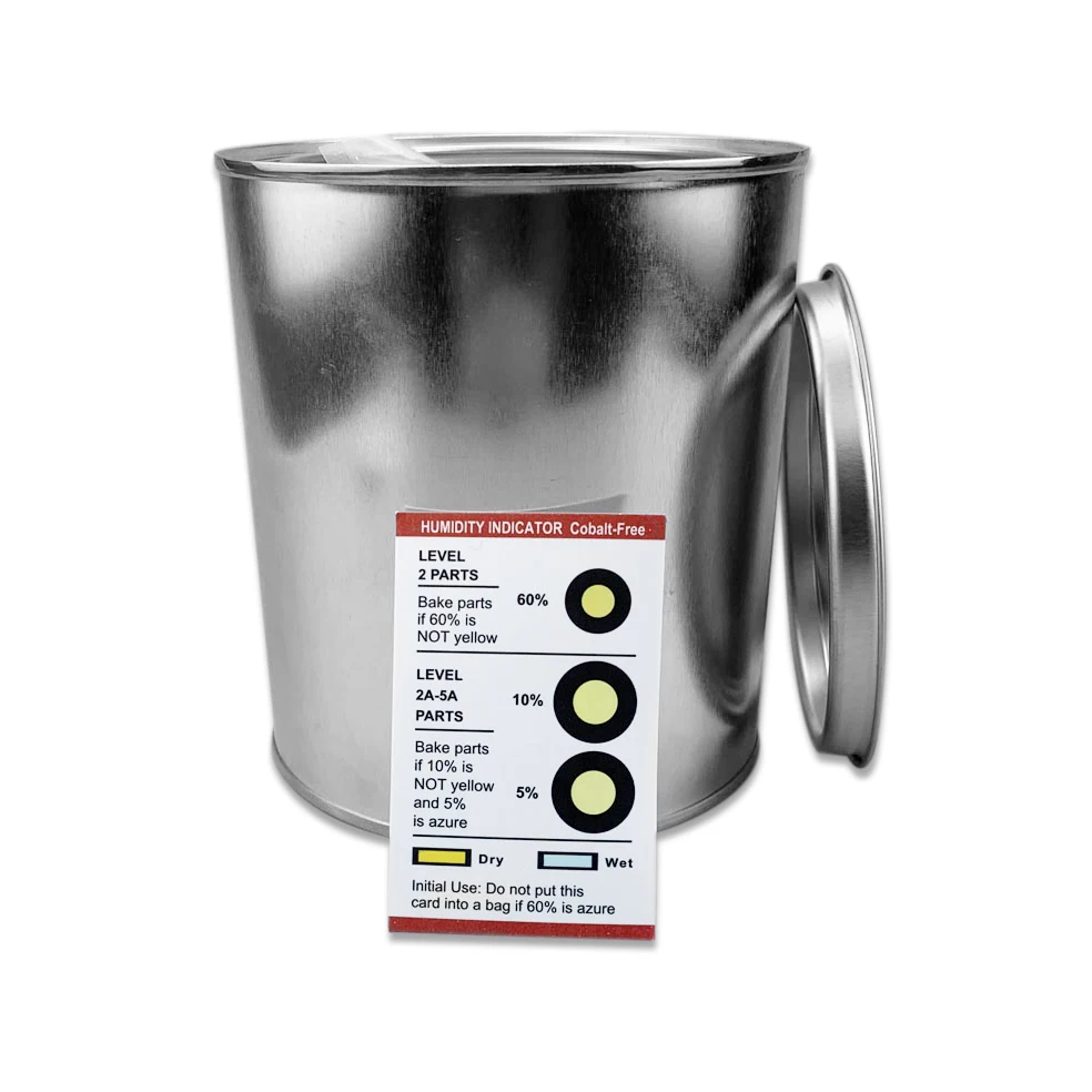 
Customized Different Dots Yellow Humidity Indicator Card 