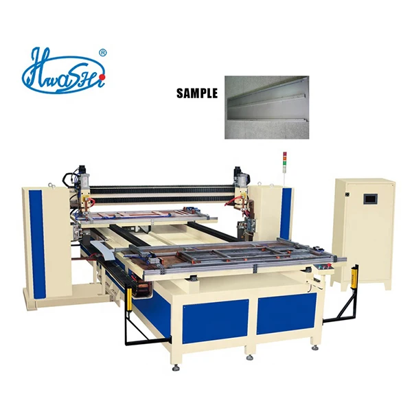 Hwashi Security Stainless Sheet Door Plate Multi-point Automatic Mobile Type Spot Welding Machine work with loading robot