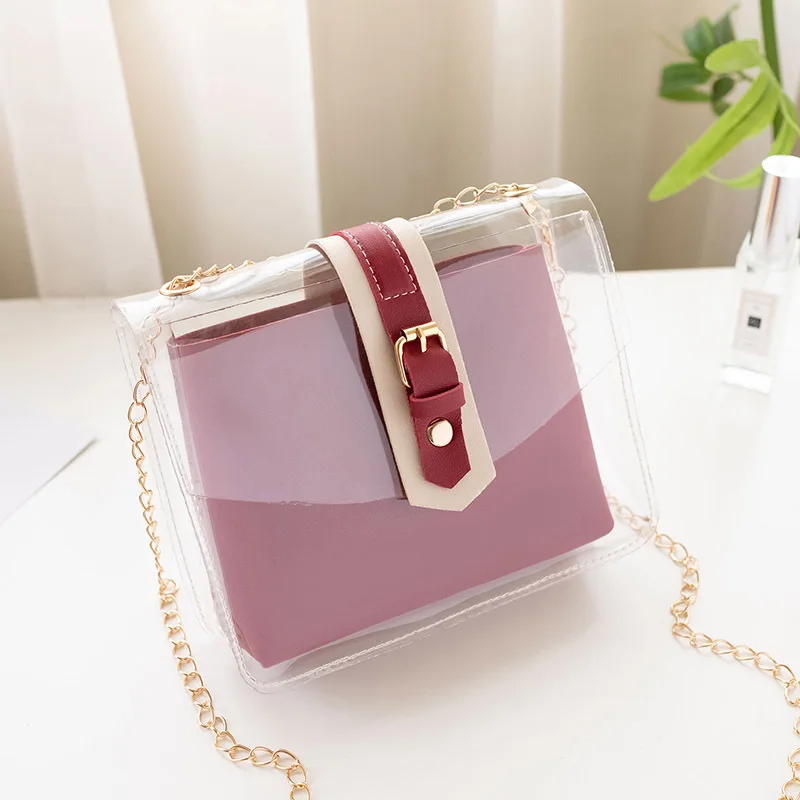 TS9050 2020 wholesale trendy ladies for Purses and handbag designer PVC Tote Clearly Waterproof handbag Women shoulder bag