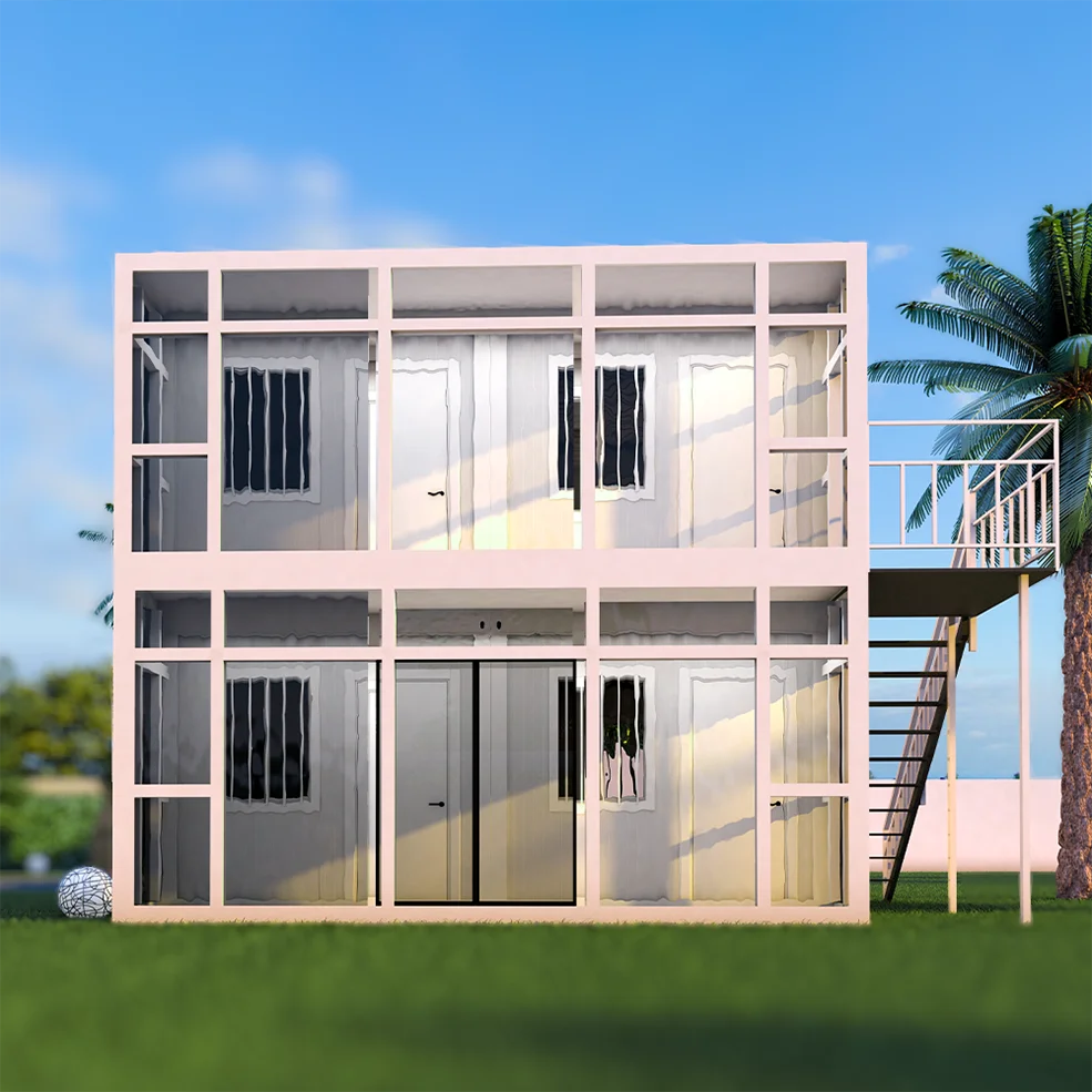 Luxury Modern Design Easy to install 2 Floor  Prefab Container House