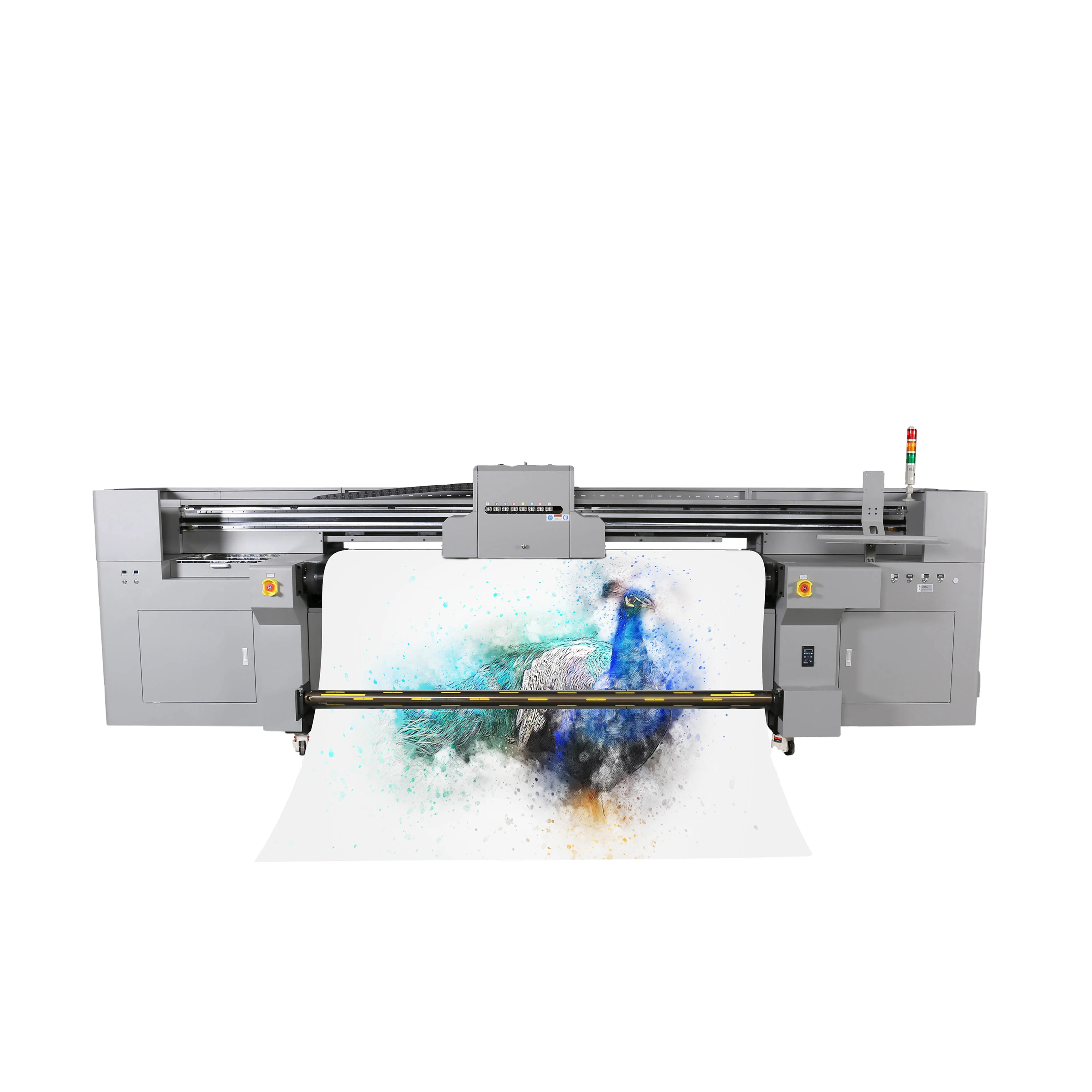 1.8m 3.2m UV Printer Large Format On Wood Roll To Roll Digital Leather Shoes Bag Canvas Tyvek Printing Machine UV Hybrid Printer