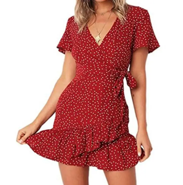 
Женское платье в горошек, в стиле ретро 