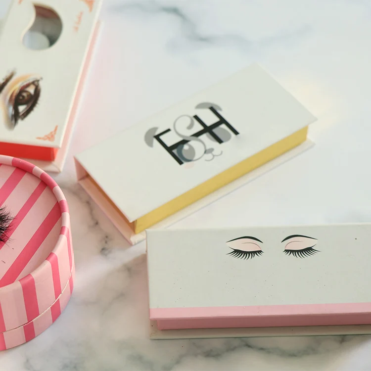 3d/5d/6d mink lashes mini suitcase packaging box lash box packaging empty black eyelashes packaging box with mirror