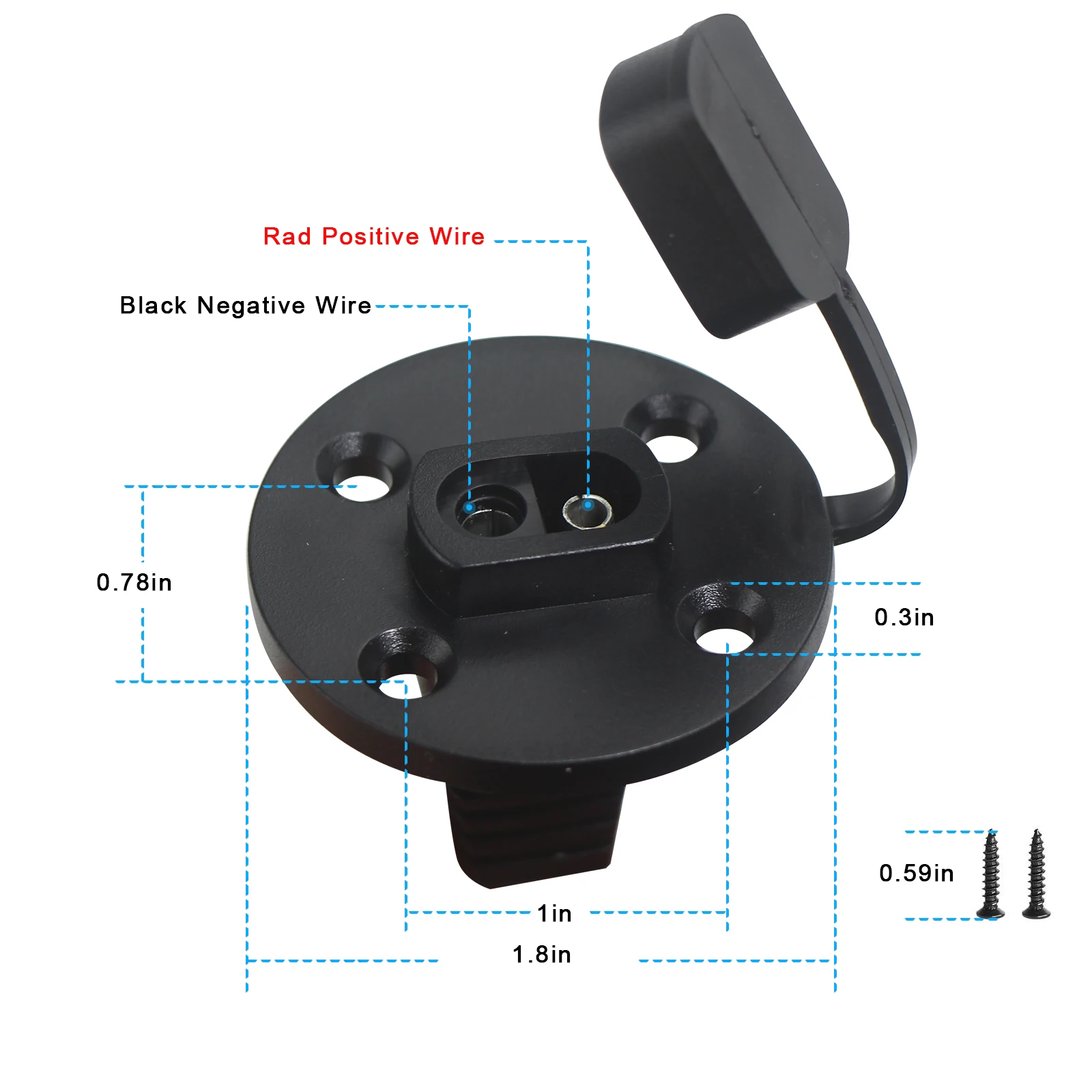 Extension 16 Gauge 2 Pin Quick Disconnect Booster Sae To SAE with ear base Waterproof Battery Electric Cable