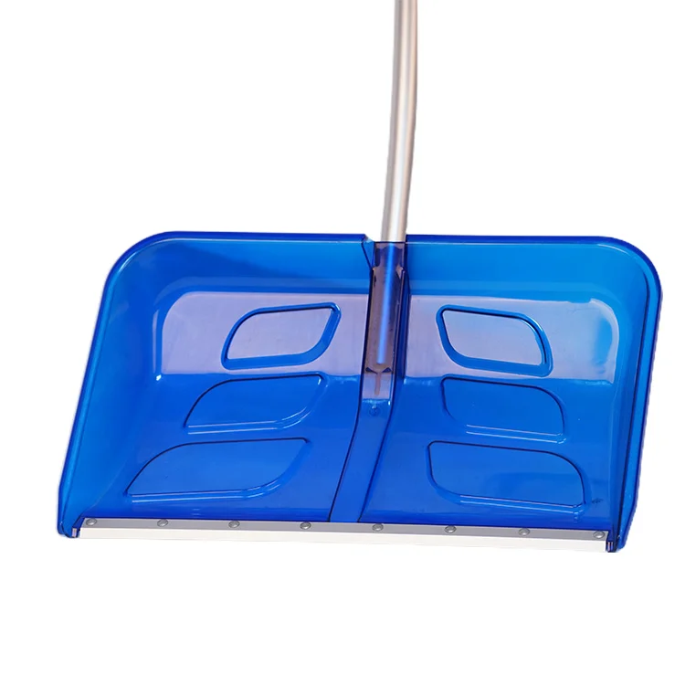 Plastic Snow Pusher with Aluminum Handle Heavy-Duty Snow Shovel Suitable for Driveway or Pavement Clearing 22IN
