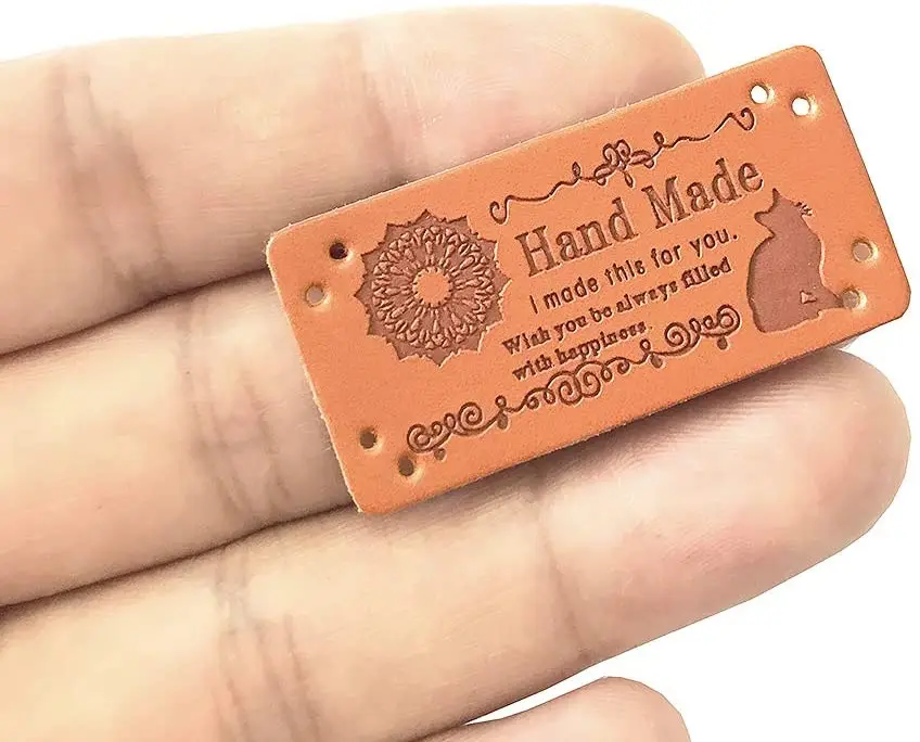 Custom brand jeans clothing clothes tag pu label embossed/ leather label patch for clothes garment