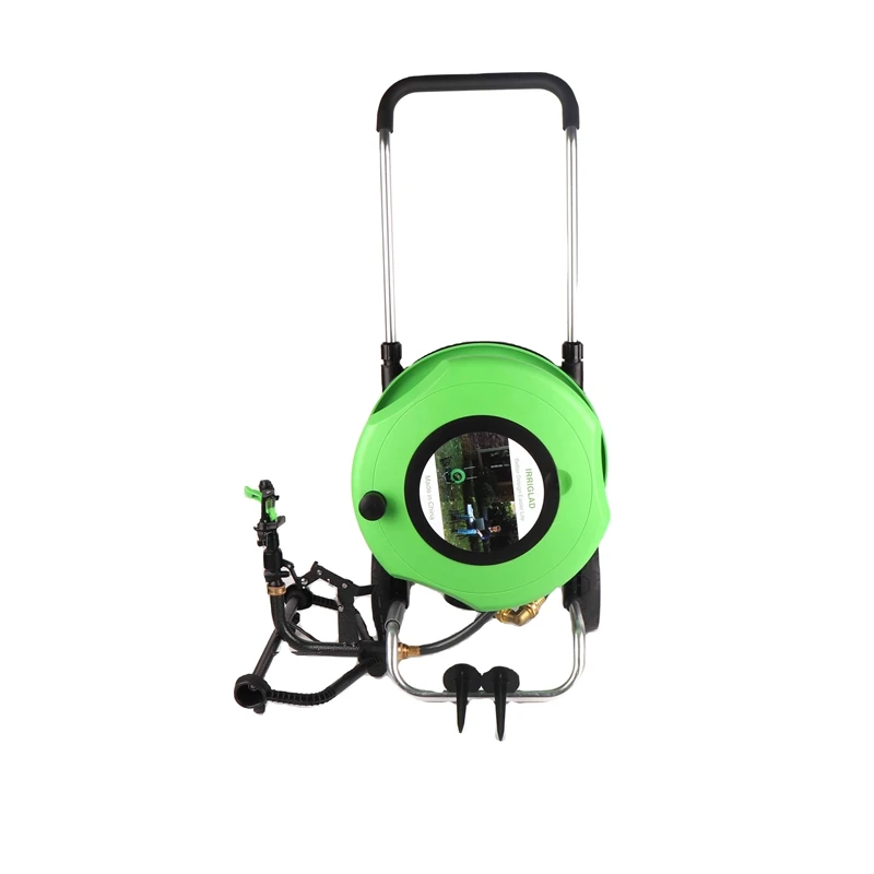 Second Generation 20m Portable Sprinkler Water Irrigation Cart Garden Watering Hose Reel Cart With Wheel