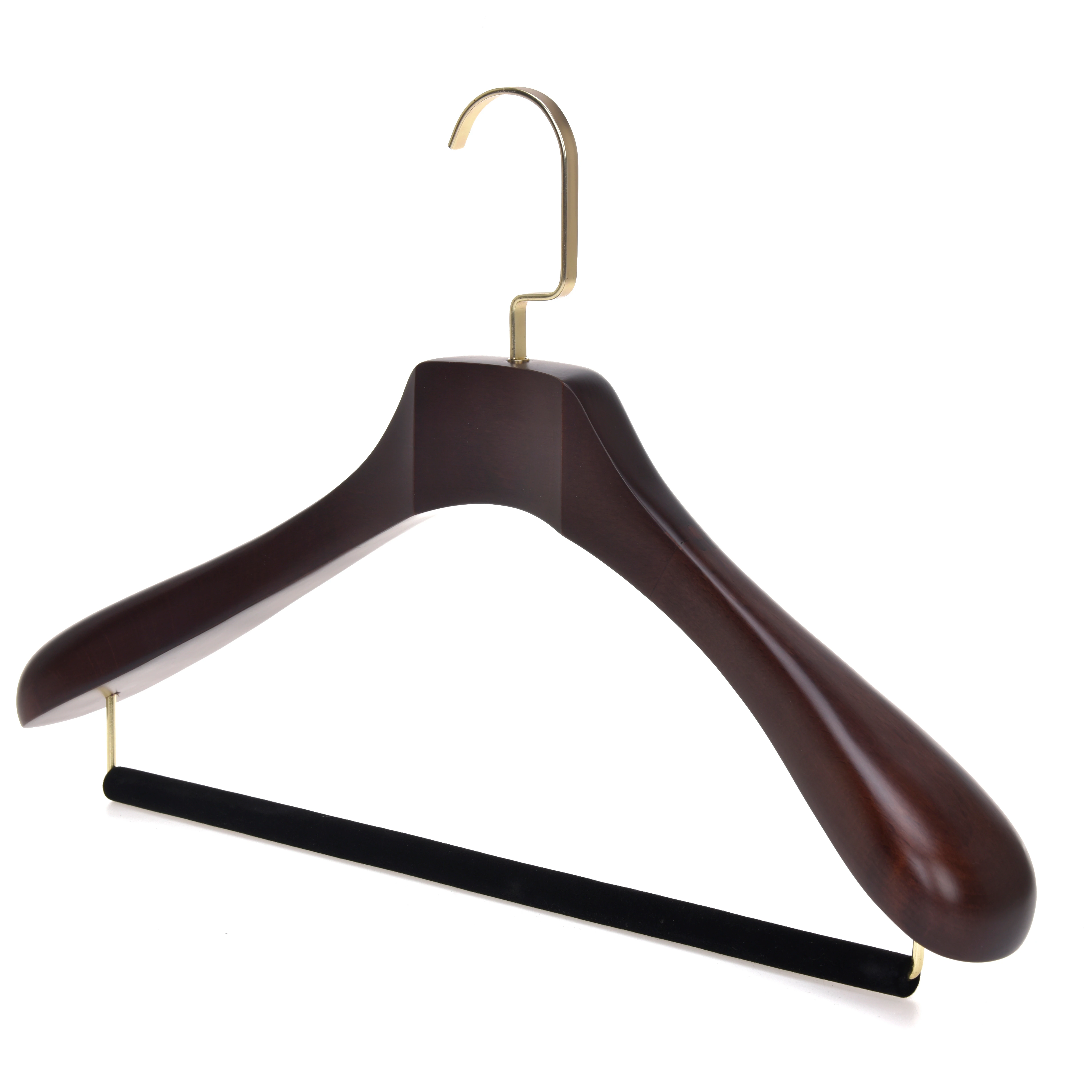 Low MOQ  luxury suit hangers  with logo coat hangers wooden clothing hangers