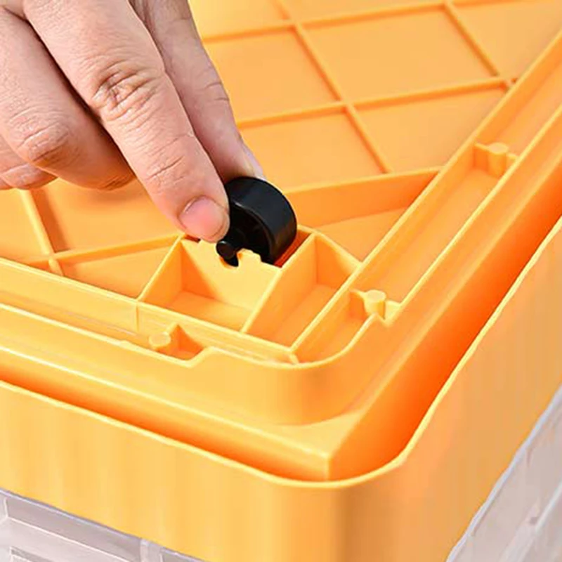 Household Clothes Toys organizer Stackable Folding Storage Bins collapsible With Wheels Foldable Plastic Storage Box