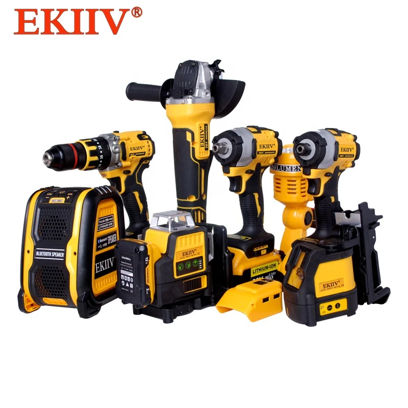 20V Portable Lithium Battery Power Cordless Impact Drill Multifunction Electric Hand Drill Industrial Electric Screwdriver Set