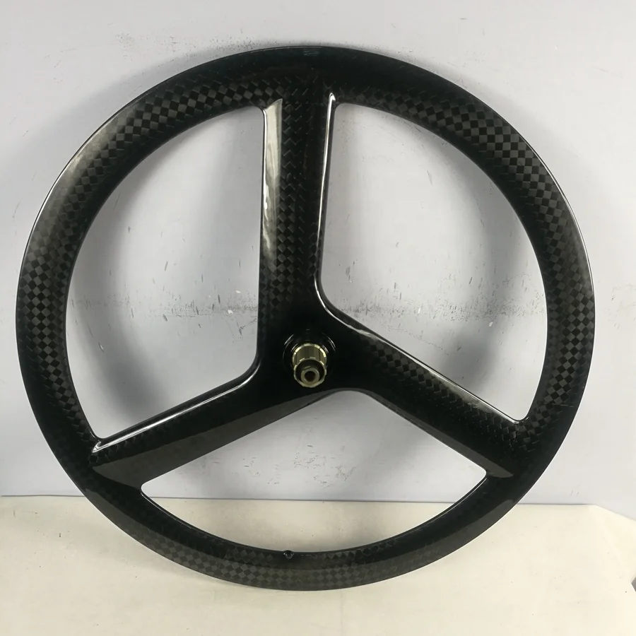 Synergy 700C Bike Road Disc Carbon Fiber 3 Spoke Wheel Bicycle  Aero Tri Spoke Wheelset 700C