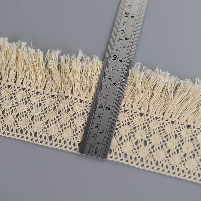 2023 High Quality Wholesale Tassel Cotton Lace Trim And Fringe For Curtains And Carpets