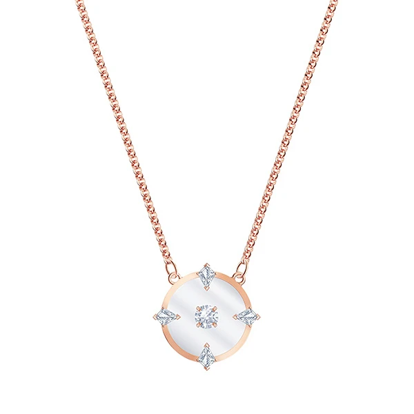 
Four paws, single diamond disc, necklace, gift for the girls, Swarovski 