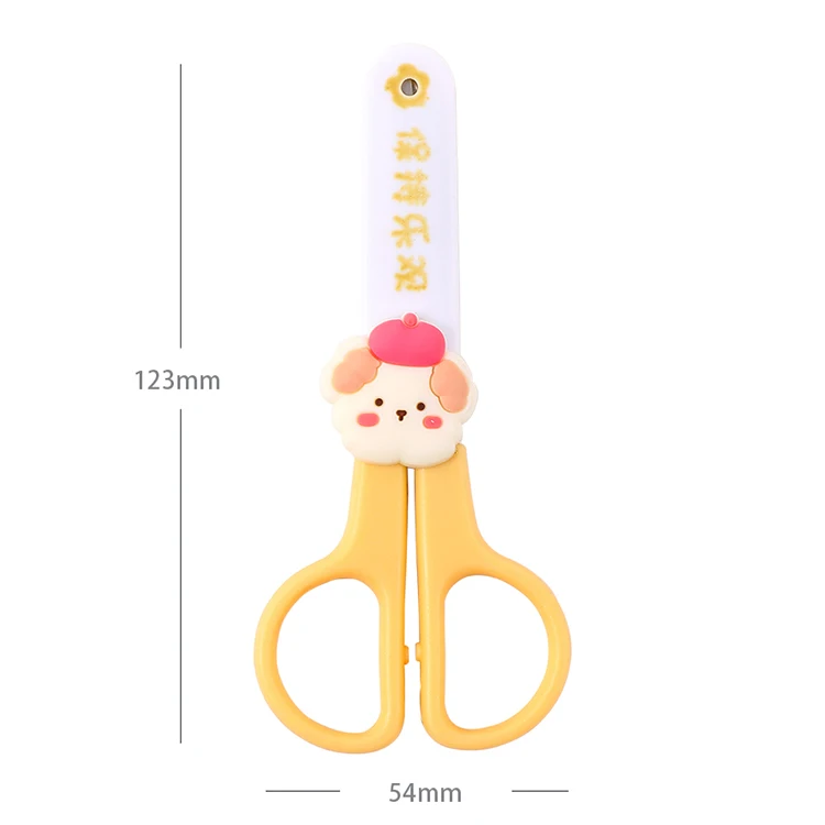 OULE Office Files Stationery Scissors Stainless Steel With Small Animal Stick Head Used For Paper Scissors
