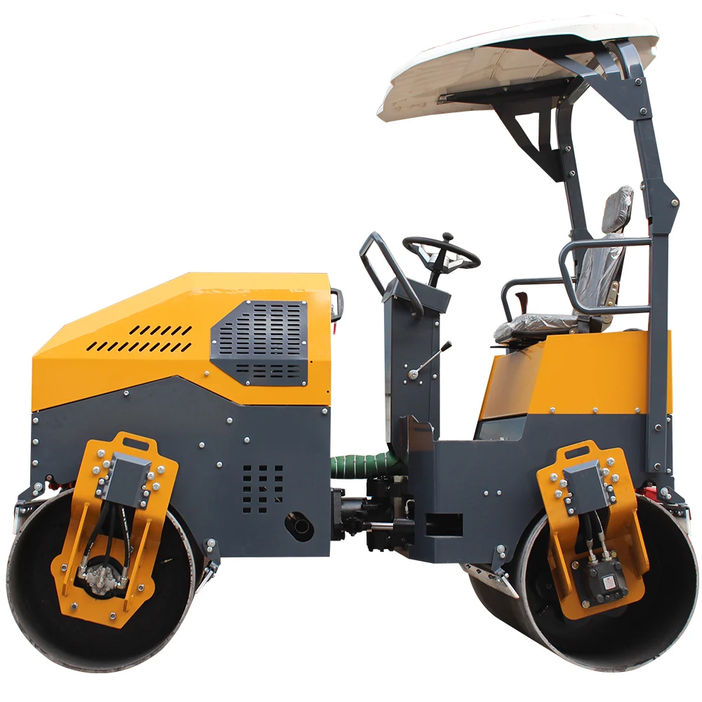 Factory price 3 Ton Ride on Double Drum Fully Hydraulic Asphalt Vibratory Road Roller Euro 5