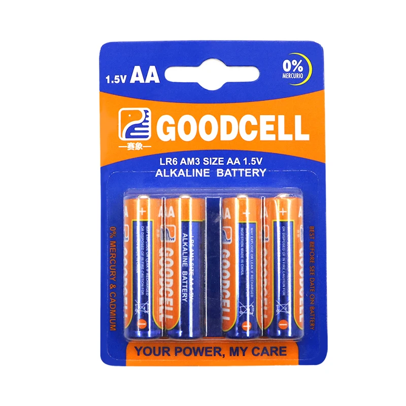 High Quality 10 Years Shelf Life 1.5V Non Rechargeable 1.5v Alkaline Battery AA AM-3 LR6 Cell for Toys MP3 Camera