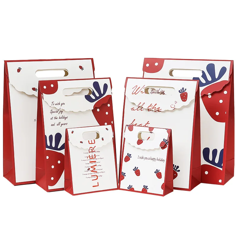 Бумажные пакеты с ручкой в форме коробки