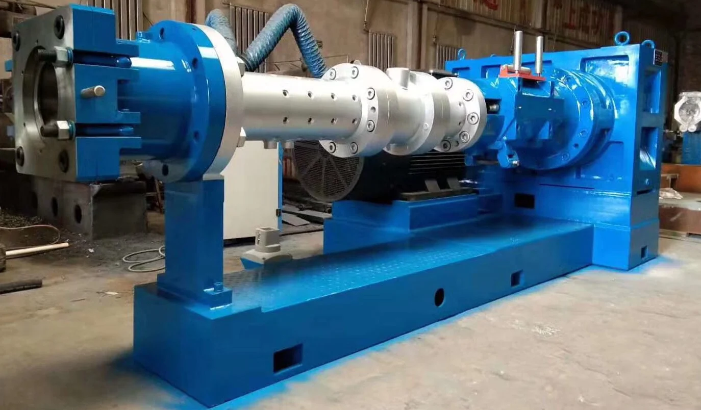 pin barrel cold feed rubber extruder / high quality rubber hose extruder production line
