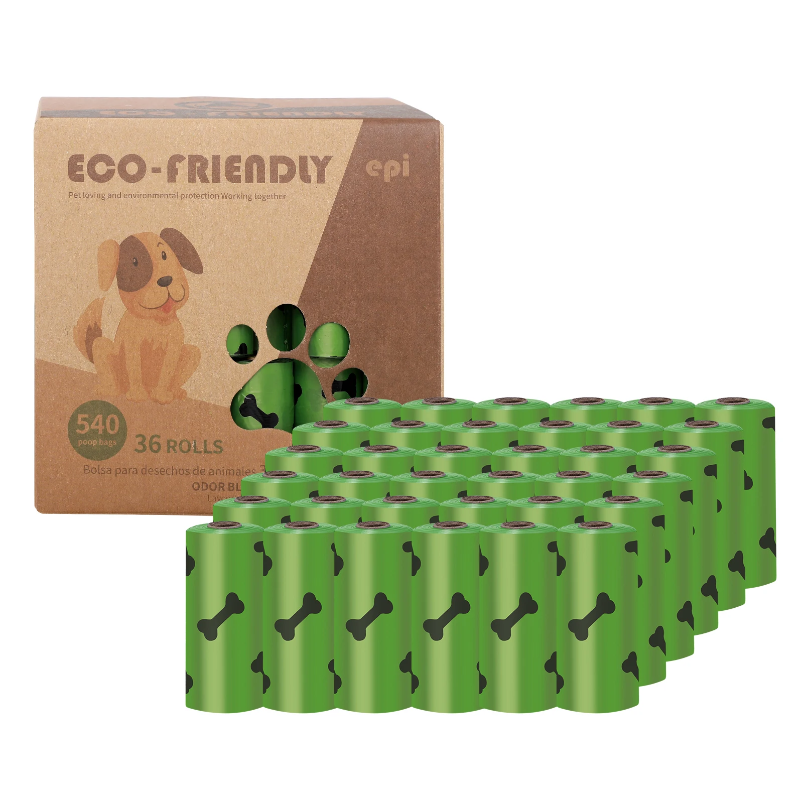 Biodegradable Compostable Dog Poop Dispenser Pet Pick-Up Waste Poo Bag for Dog