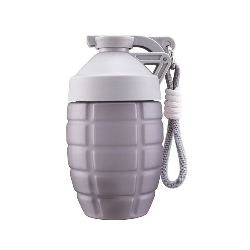 600ml  grenade shape Water Bottle BPA Free leak Proof Motivational Large Water Bottle Jug custom logo