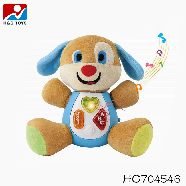 Education toy for baby battery operation little giraffe with light and music stuffed animal toys plush