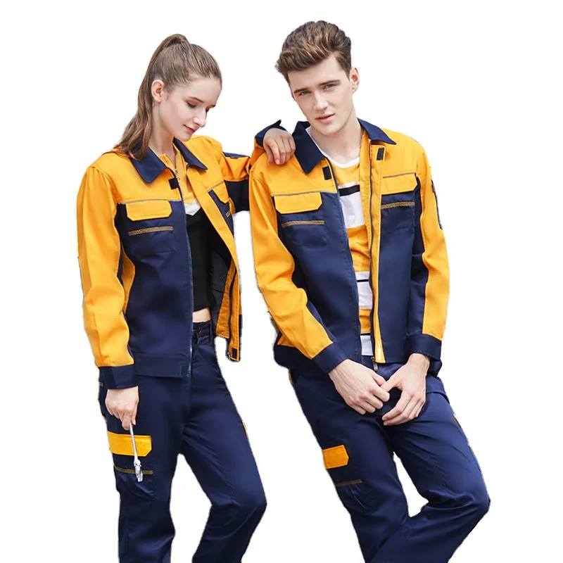 Original Men Working Jacket Waterproof Down Collar Customized Logo Printing long Sleeve Workwear