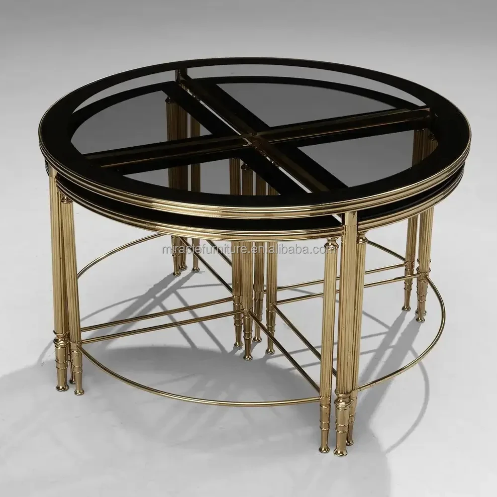 Nordic Solid Wood Dining Table  with Retro Stainless Steel Legs Small Household Table for Home Use Ancient Style Oval Design