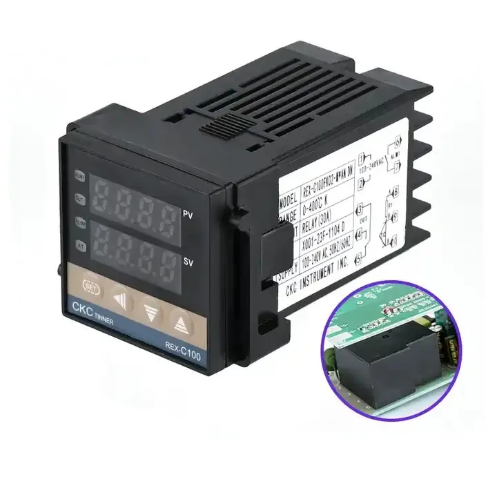 30A Relay Output PID Temperature K TYPE Without Alarm r REX-C100FK02-M*AN DN Digital Display Thermostat AC 100-240V