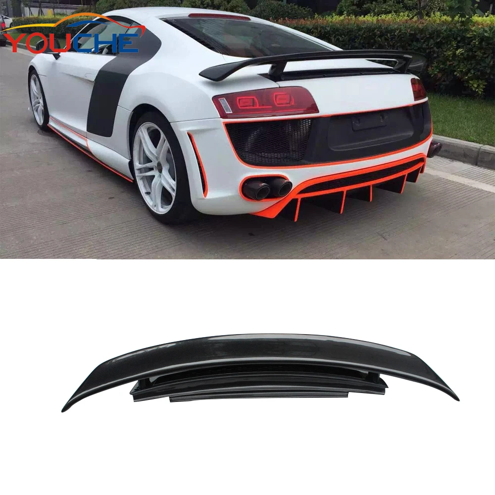  Спойлер R8 GT style задний спойлер из углеродного волокна для Audi V8 V10 coupe 2008-2014 (не