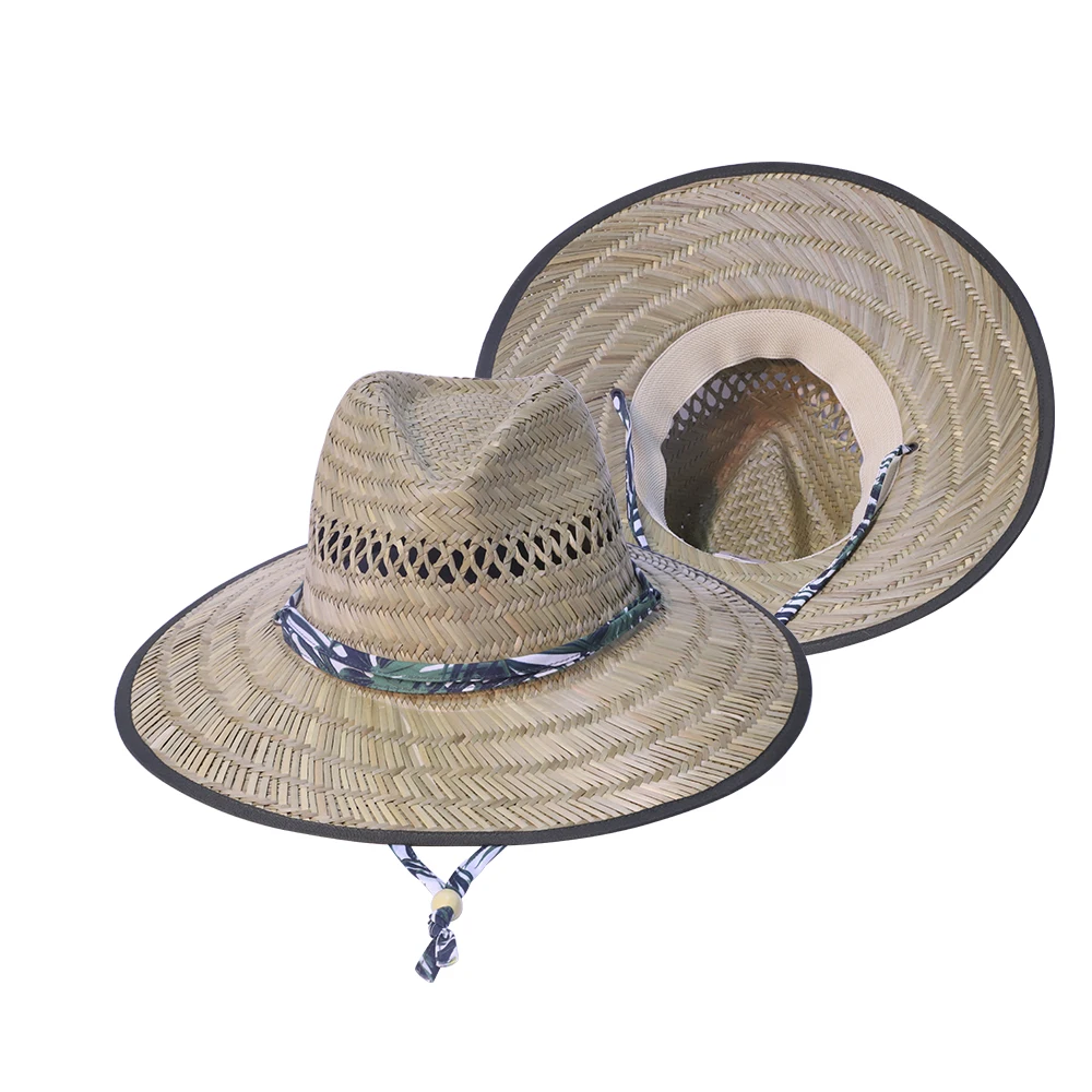 wholesale natural unisex straw lifeguard bucket hats sombrero mexican lifeguard straw hat bucket hat