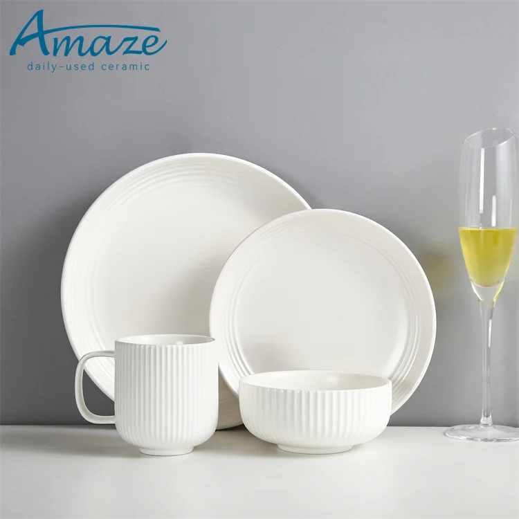 Экологически чистая матовая зеленая глазурованная полосатая круглая миска для риса супа салата керамическая кухни в скандинавском стиле