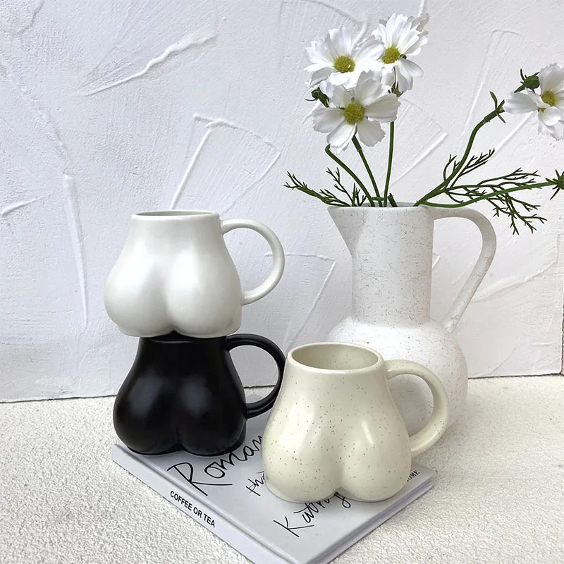 Ceramics Novelty Mugs Cup Woman Body Ass Butt Shape Coffee Milk Mug Sculpture Cup Dining Table Home Decoration Accessories
