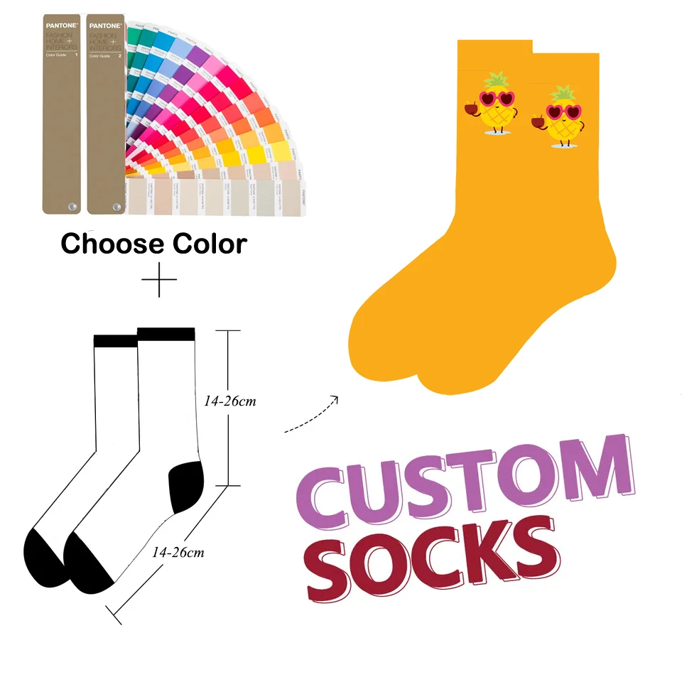 New style anime happy funny hip-hop skateboard sock women character cotton funky funny cartoon men socks