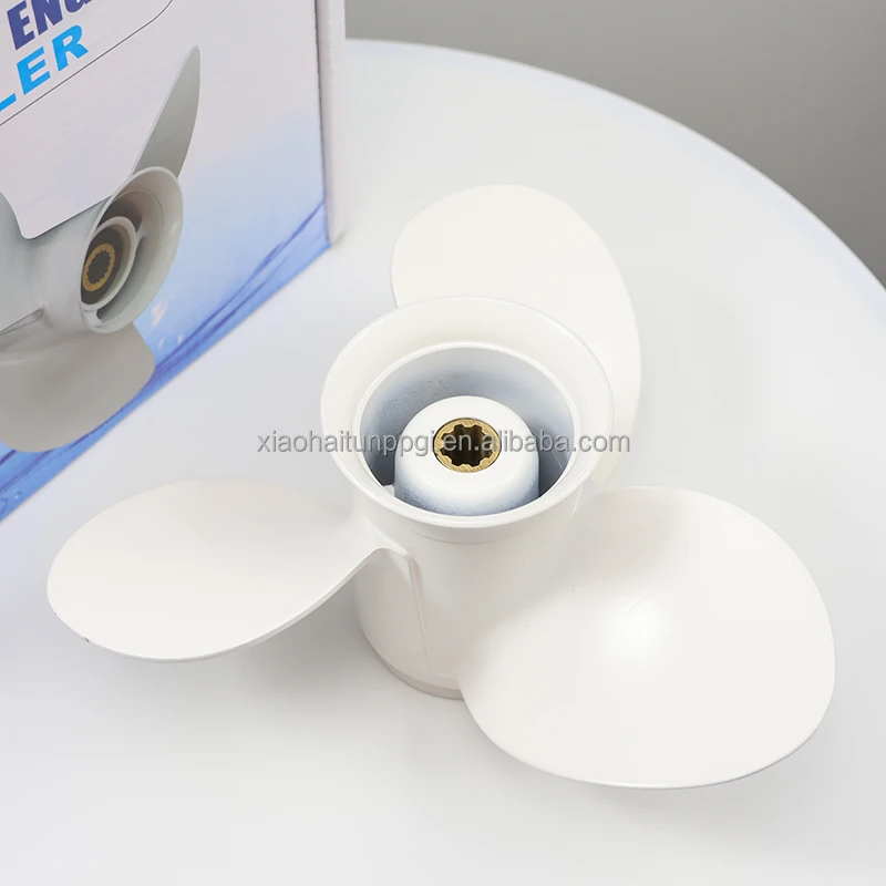 Little Dolphin Propeller Boat 9 3/4 x 6 1/2 Aluminum Outboard Propeller for Yamaha Engine 9.9-15HP 683-W4592-02-EL