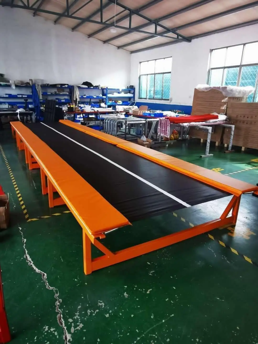 High Quality long Flexible Tumbling fold Trampoline  15ft and 20ft for sale