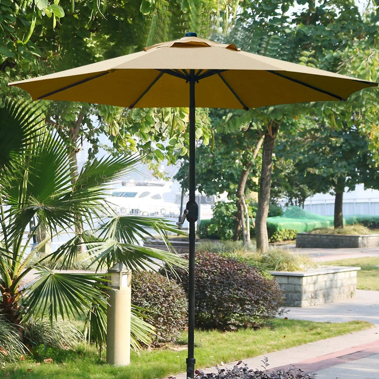 Pantone Color Customized Designs Customized Available Custom Canvas Umbrella Table Patio Parasol Umbrella for Beach Outdoor