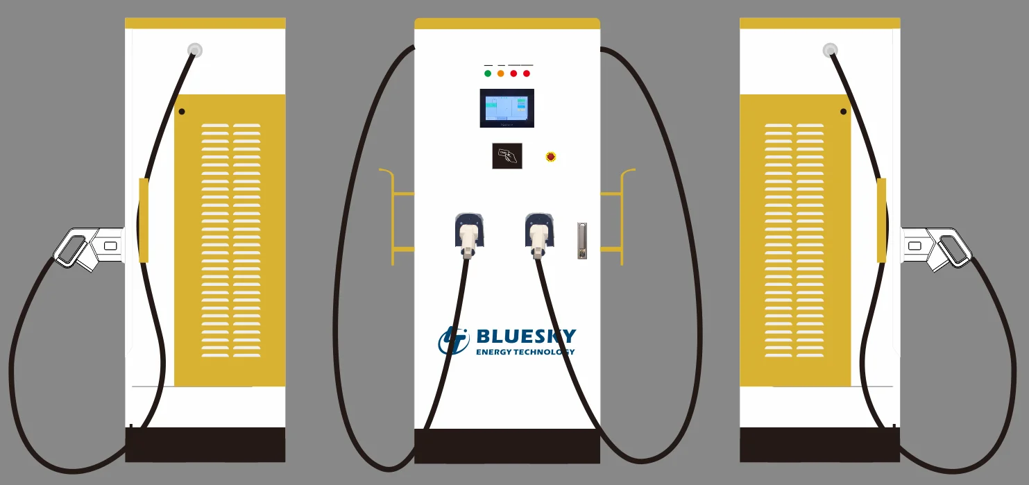 Bluesky 30KW DC EV Charger with 55 inch multimedia Play TUV CCS 1 2 Chademo GBT Ocpp 1.6 J
