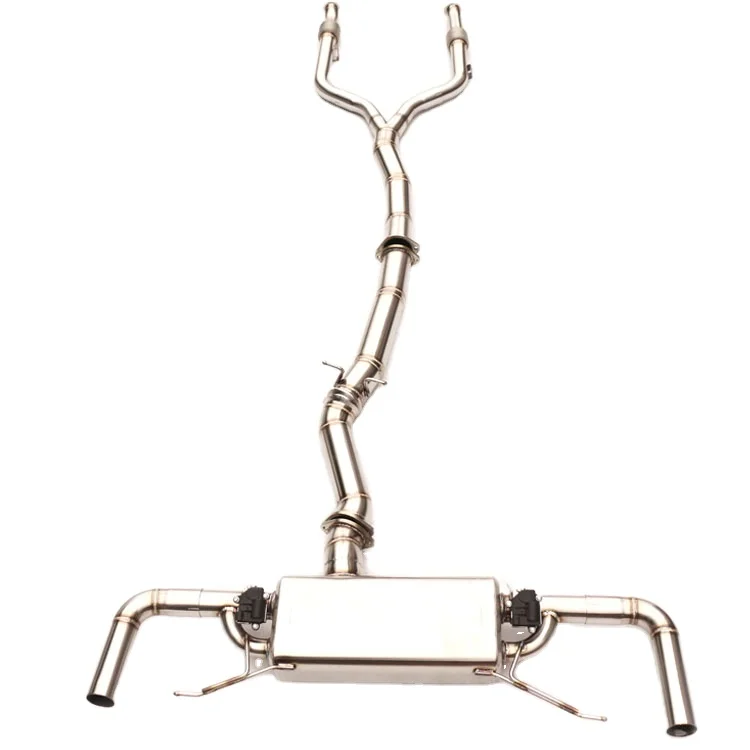 76 мм Y двойная выхлопная труба с индивидуальным логотипом глушитель для MERCEDES GLC43