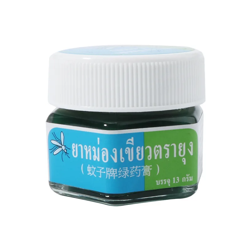 Thai green cream mosquito repellent cream cool oil anti-itch anti-mosquito anti-motion sickness child adult universal