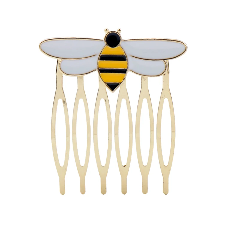 Модная вставленная Расческа для девочек Инструменты для укладки волос Изысканная расческа в форме пчелы заколка для волос для женщин аксессуары для волос маленькая желтая пчела