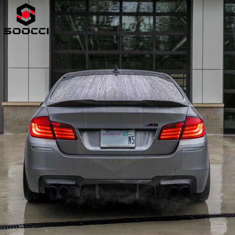 Углеродное волокно PSM стиль задний спойлер для BMW 5 серии M5 F10 багажника Decklid сплиттер кузова Комплект диффузор 2010-2016