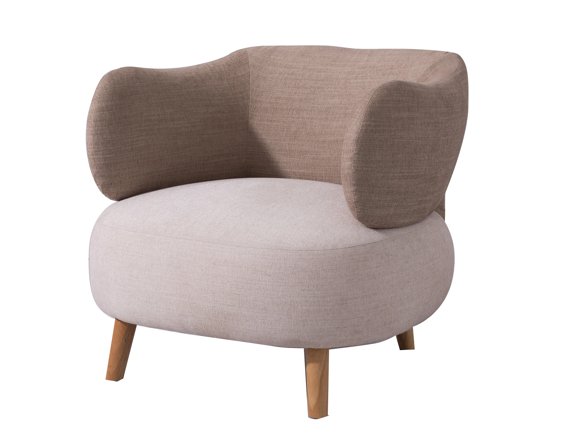 Nisco Living Room Furniture Lounge chair with solid wood legs