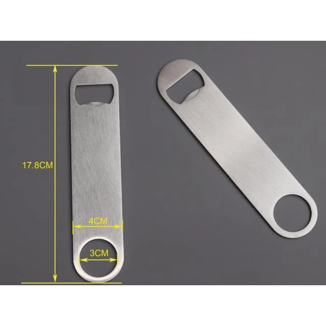Portable stainless steel beer wine opener pocket Bottle Openers convenient Cap lifter Beer Flat Bar Cap Bartender Remover