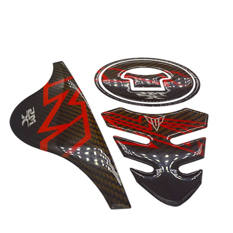 motorcycle refit accessories 5D tankpad rubber garbon fiber tank pad protector sticker for yamaha MSX125