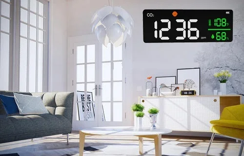 Wall Mounted Co2 Meter Carbon Dioxide Detector Ndir Air Quality Monitor Detector Indoor Air Quality Monitor Co2 Analyzer